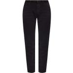 Reduzierte Schwarze Saint Laurent Paris Ripped Jeans & Zerrissene Jeans mit Reißverschluss aus Baumwolle für Damen 