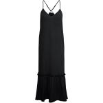 Schwarze Ärmellose V-Ausschnitt Spaghettiträger-Kleider für Damen Größe XL 