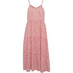 Rosa Blumenmuster Ärmellose Maxi V-Ausschnitt Spaghettiträger-Kleider für Damen Größe XL für den für den Sommer 
