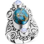 Silberne Mondstein Ringe mit Mondstein handgemacht für Damen 