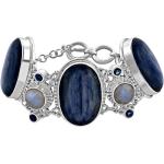 Blaue Mondstein Armbänder aus Silber mit Mondstein handgemacht für Damen 