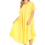 Gelbe Sakkas Strandmode aus Baumwolle Handwäsche für Damen Einheitsgröße für den für den Sommer 