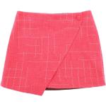 Reduzierte Pinke Karo Saks Potts Mini Asymmetrische Röcke mit Knopf für Damen Größe M für den für den Winter 