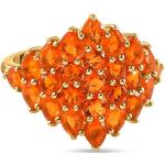 Orange Edelsteinringe mit Opal für Damen für Partys 