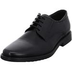 Reduzierte Schwarze Business Salamander Derby Schuhe mit Schnürsenkel aus Leder für Herren Größe 42 