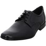 Reduzierte Schwarze Business Salamander Derby Schuhe mit Schnürsenkel aus Glattleder für Herren Größe 46 