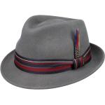 Graue Elegante Stetson Trilbies & Fedora-Hüte aus Filz schmutzabweisend für Herren Größe XXL für den für den Frühling 