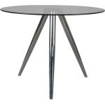 Silberne Moderne SalesFever Runde Tischplatten aus Glas Breite 100-150cm, Höhe 50-100cm, Tiefe 50-100cm 
