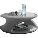 Graue Moderne SalesFever Runde Runde Couchtische 33 cm lackiert aus Glas Breite 50-100cm, Höhe 0-50cm, Tiefe 50-100cm 