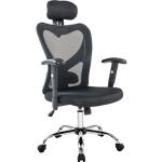 Reduzierte Schwarze SalesFever Bürostühle mit Kopfstütze aus Stoff gepolstert Breite 50-100cm, Höhe 100-150cm, Tiefe 50-100cm 