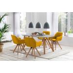 Gelbe Moderne SalesFever Nachhaltige Essgruppen & Tischgruppen matt aus Massivholz 5-teilig 4 Personen 