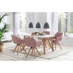 Rosa Moderne SalesFever Nachhaltige Essgruppen & Tischgruppen matt aus Massivholz 5-teilig 