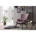 Reduzierte Rosa SalesFever Lounge Sessel gepolstert Breite 50-100cm, Höhe 50-100cm, Tiefe 50-100cm 