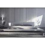 SalesFever Polsterbett, Design Bett in moderner Optik, Lounge inklusive Nachttisch weiß Polsterbett Polsterbetten Betten Schlafzimmer
