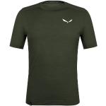 Reduzierte Olivgrüne Sportliche Langärmelige Salewa Agner T-Shirts aus Polyamid für Herren Größe XL 