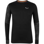 Schwarze Langärmelige Salewa Cristallo T-Shirts aus Polyamid für Herren Übergrößen 