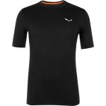 Schwarze Kurzärmelige Salewa Cristallo T-Shirts aus Polyamid für Herren Übergrößen 