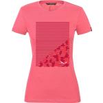 Salewa Geometric Dry T-Shirt Damen Funktionsshirt calypso coral