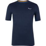 Blaue Salewa Cristallo T-Shirts aus Merino-Wolle für Herren Größe M 