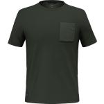 Olivgrüne Sportliche Salewa Fanes Shirts mit Tasche für Herren Größe S 