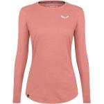 Pinke Langärmelige Bio T-Shirts aus Jersey für Damen Größe XS 