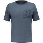 Blaue Salewa Bio Shirts mit Tasche aus Jersey für Herren Größe XXL 