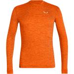 Orange Melierte Langärmelige Salewa Puez T-Shirts für Herren Größe L 