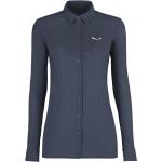 Blaue Salewa Puez Outdoor-Hemden für Damen Größe S 