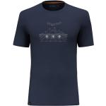Marineblaue Salewa Pure T-Shirts aus Jersey für Herren Größe XXL für den für den Sommer 