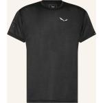 Schwarze Melierte Salewa Puez T-Shirts aus Polyester für Herren Größe XL 