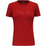 Reduzierte Rote Langärmelige Salewa Pure T-Shirts aus Polyester für Damen Größe M 