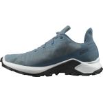 Reduzierte Blaue Salomon Alphacross Gore Tex Trailrunning Schuhe aus Textil wasserdicht für Damen Größe 40 