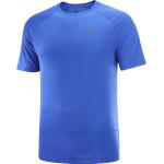 Blaue Kurzärmelige Salomon T-Shirts aus Polyamid für Herren Größe XL 