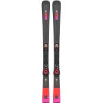 SALOMON Damen All-Mountain Ski E S/MAX N?6 XT + M10 GW L8 Black/Red/Sugar Plum 140 (0080694084630)