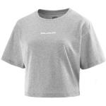 Graue Kurzärmelige Salomon T-Shirts für Damen Größe XS 