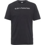 Schwarze Kurzärmelige Salomon Essential Bio T-Shirts aus Baumwolle für Herren Größe M 