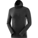 Schwarze Salomon Essential Kapuzenshirts aus Polyamid mit Kapuze für Herren Größe M 