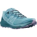 Blaue Salomon Sense Ride Trailrunning Schuhe für Damen Größe 42,5 