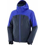 Salomon - Leichte, isolierende Skijacke - Brilliant Jacket M Carbon/Surf The Web für Herren - Größe S - Blau