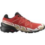 Rote Salomon Speedcross 3 Trailrunning Schuhe mit Schnürsenkel für Herren Größe 41,5 