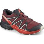 Rote Salomon Speedcross Trailrunning Schuhe für Kinder Größe 34 