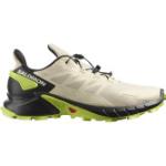 Limettengrüne Salomon Supercross Trailrunning Schuhe für Herren 