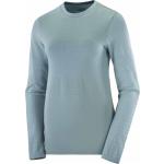 Reduzierte Blaue Langärmelige T-Shirts aus Polyamid für Damen Größe M für den für den Herbst 