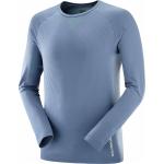Blaue Sportliche Langärmelige Salomon Sense T-Shirts für Herren Größe S für den für den Herbst 