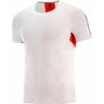 Salomon - Trail running Ausrüstung - T Shirt S/Lab Sense Tee M White/Racing Red für Herren, aus Wolle - Rot