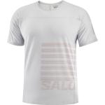 Graue Kurzärmelige Salomon Sense T-Shirts für Herren Größe L für den für den Sommer 