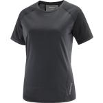Schwarze Kurzärmelige Salomon Outline T-Shirts aus Polyester für Damen Größe S 