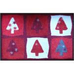 Rote Sterne Allergiker Salonlöwe Schmutzfangmatten & Fußabtreter mit Weihnachts-Motiv maschinenwaschbar 