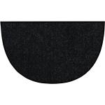 Schwarze Salonlöwe Halbrunde Fußmatten waschbar aus Polyamid trocknergeeignet 