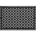 Schwarze Moderne Salonlöwe Fußmatten waschbar aus Textil 